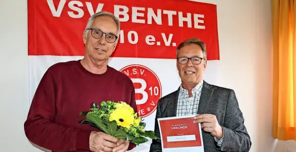 VSV Benthe ernennt Klaus Schulze zum Ehrenmitglied