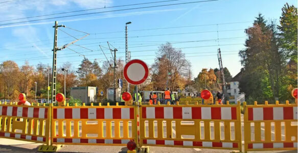 Erneute Sperrungen von Bahnübergängen