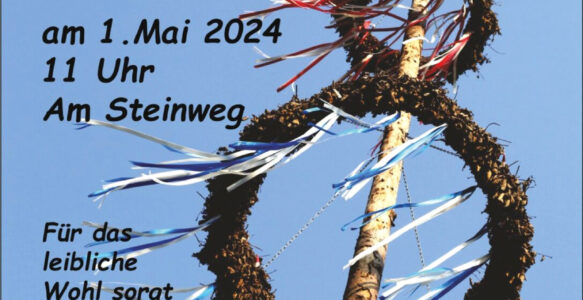 Der Maibaum wird aufgestellt