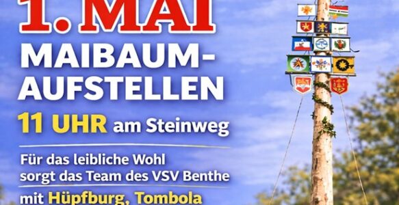 1. Mai Maibaum aufstellen